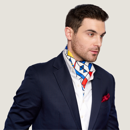 How to Wear Printed Scarves with Business Suits