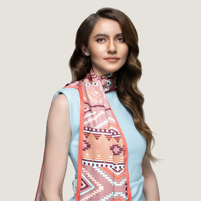 Aztec Peach Scarf