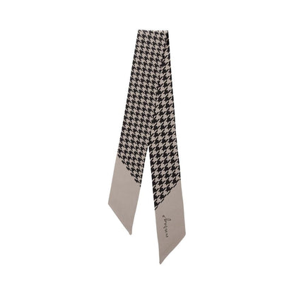 Sand Houndstooth Mini Scarf